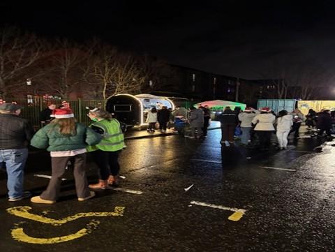 Local people on street at Winterfest 2025